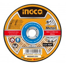 Круг зачистной по металлу 27 125х6.0х22 A 24 RBF INGCO MGD601251