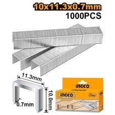 Скобы для мебельного степлера 1000шт. 10х11,3х0,7мм INGCO STS0110