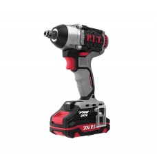Гайковерт IMPACT аккум. бесщеточный P.I.T. PIW20H-300B/1 (20В, 300Нм, 1/2"+HEX 1/4", 1х2Ач, ЗУ,кейс