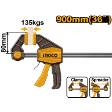 Струбцина быстрозажимная INGCO HQBC36803 INDUSTRIAL 80х900 мм
