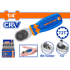 Ключ трещоточный короткий WADFOW WRW2J14 1/4"
