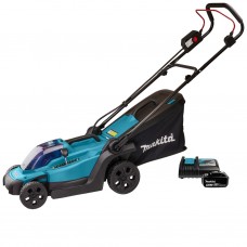 Аккумуляторная несамоходная газонокосилка Makita DLM330RT (нож 33см) (18V, 1?5.0Ah, Li-Ion)