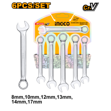 Набор комбинированных гаечных ключей INGCO HKSPA1068 INDUSTRIAL 8-17 мм 6 шт.