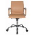 Кресло руководителя Бюрократ Ch-993-Low светло-коричневый эко.кожа низк.спин. крестовина металл хром