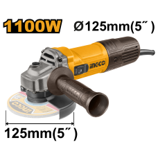 Угловая шлифовальная машина (УШМ) INGCO AG110028 INDUSTRIAL 125 мм 1,1 кВт