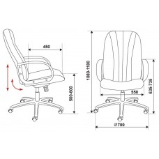 Кресло руководителя бюрократ t 898 3с11bl черный 3с11