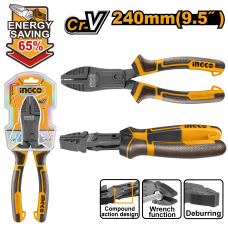 Плоскогубцы комбинированные INGCO HCCP58240 INDUSTRIAL 240 мм 65%