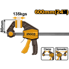 Струбцина быстрозажимная INGCO HQBC24802 INDUSTRIAL 80х600 мм
