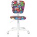 Кресло детское Бюрократ CH-W204NX мультиколор маскарад крестовина пластик пластик белый