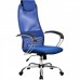 Офисное кресло Metta BK-8 Ch 23 ткань\сетка синий, крестовина хром купить со скидкой