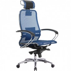 Офисное кресло Samurai S-2.04 синий, сетчатая ткань купить со скидкой