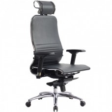 Офисное кресло Samurai K-3.04 черный, кожа NewLeather купить со скидкой