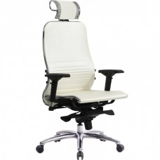 Офисное кресло Samurai K-3.04 белый лебедь, кожа NewLeather купить со скидкой