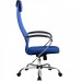 Офисное кресло Metta BK-8 Ch 23 ткань\сетка синий, крестовина хром купить со скидкой