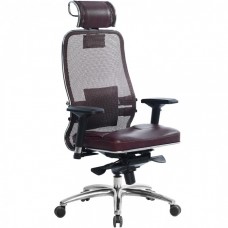 Офисное кресло Samurai SL-3.04 бордовый, сетчатая ткань купить со скидкой