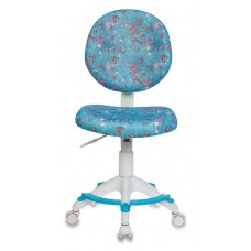 Кресло детское Бюрократ KD-W6-F голубой аквариум крестовина пластик подст.для ног пластик белый