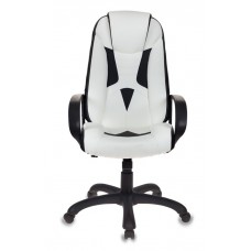 Кресло игровое Zombie Viking-8 белый/черный эко.кожа крестовина пластик
