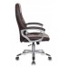 Кресло руководителя Бюрократ T-9910N коричневый искусственная кожа (пластик серебро)