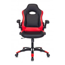 Кресло игровое Zombie VIKING-1N черный/красный эко.кожа крестовина пластик