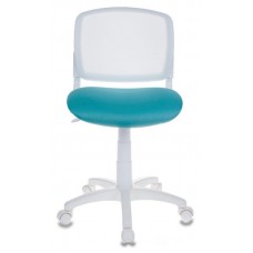 Кресло детское Бюрократ CH-W296NX белый TW-15 сиденье бирюзовый 15-175 сетка/ткань крестовина пластик пластик белый