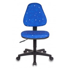 Кресло детское Бюрократ KD-4 синий космос крестовина пластик