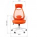 Кресло для руководителя CHAIRMAN CH 840 white оранжевое