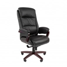 Кресло для руководителя CHAIRMAN 404, черная кожа
