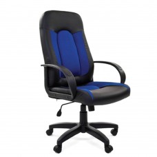 Кресло руководителя CHAIRMAN 429 экокожа, ткань, синее